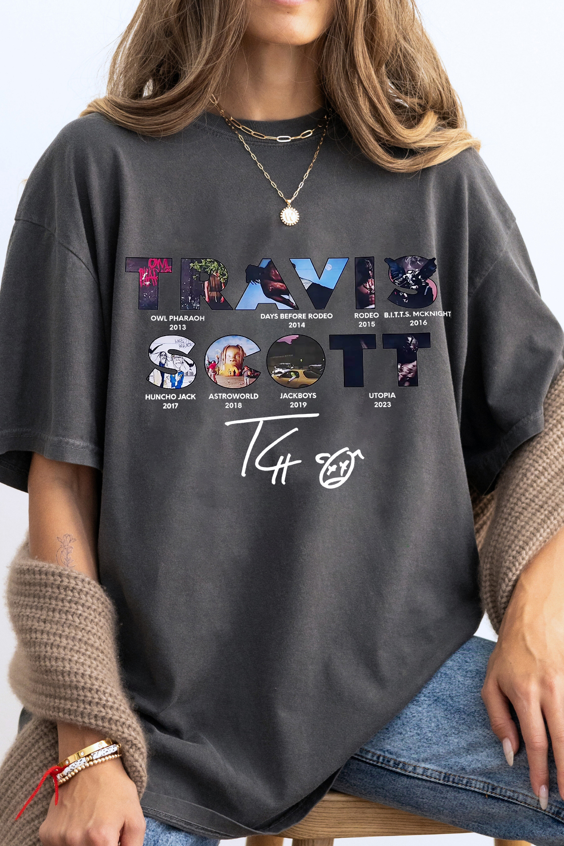 Travisscott personalized round neck T-shirt