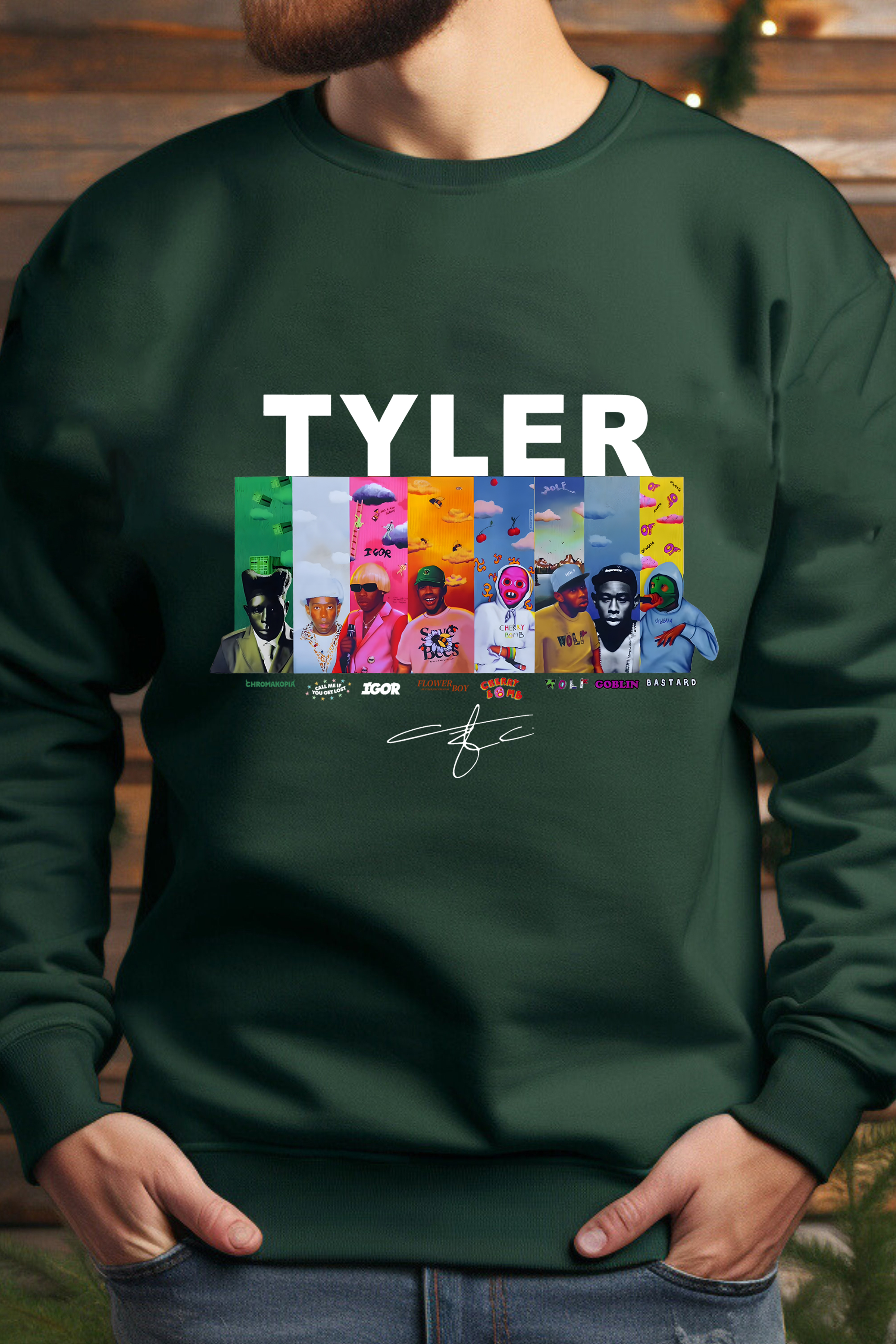 Tyler cartoon print crew neck sweatshirt