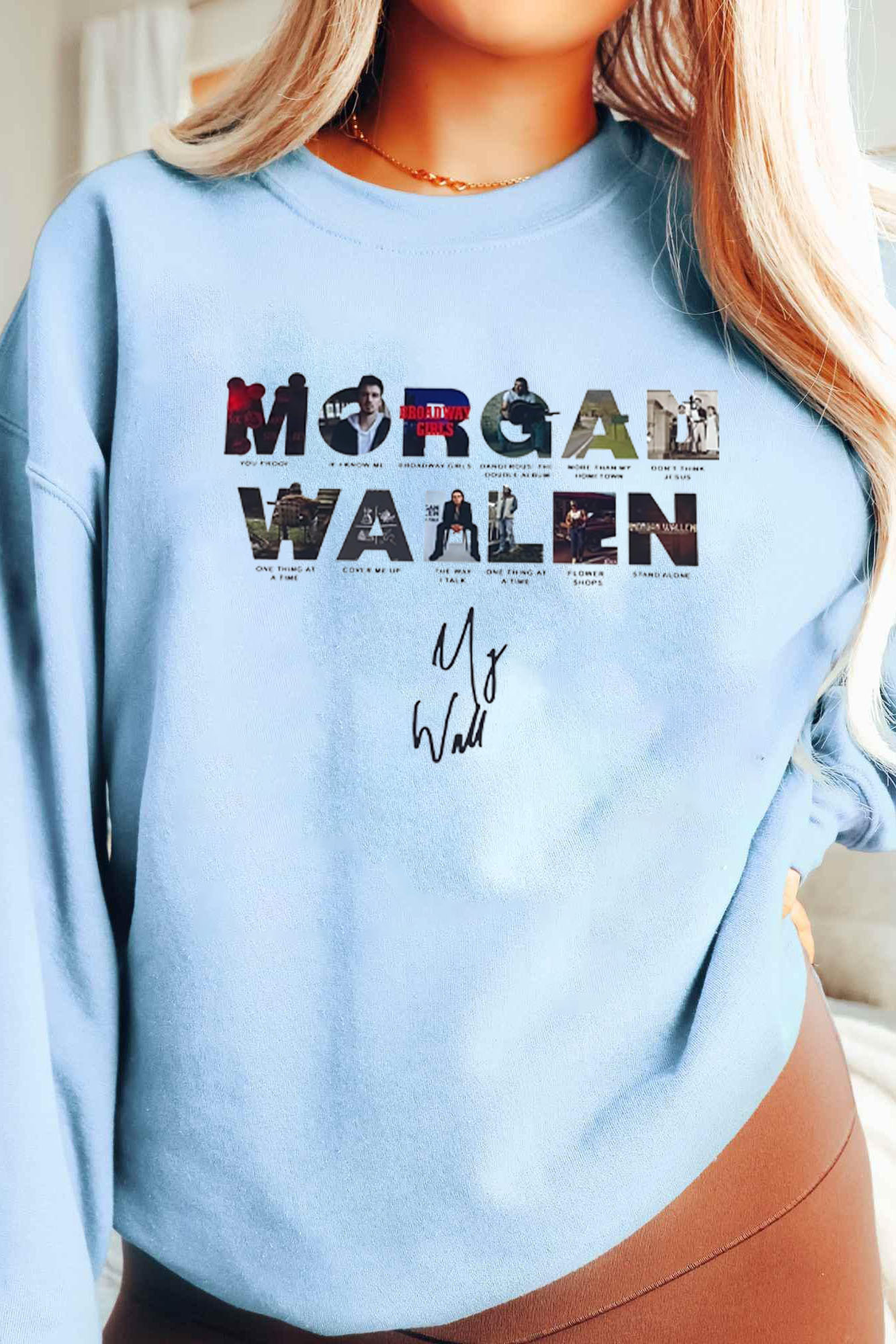 morganwallen cartoon long-sleeved sweatshirt
