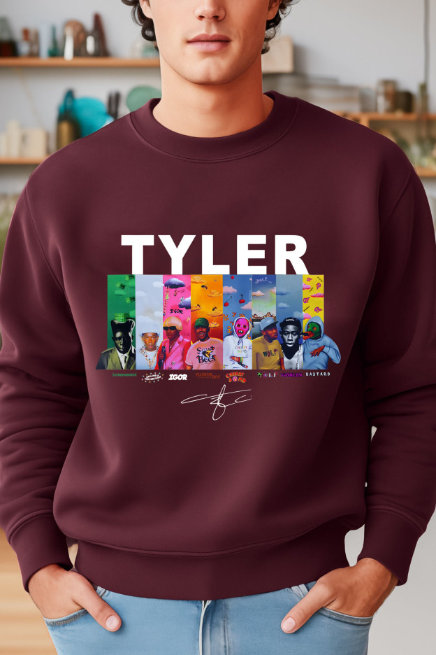 Tyler cartoon print crew neck sweatshirt