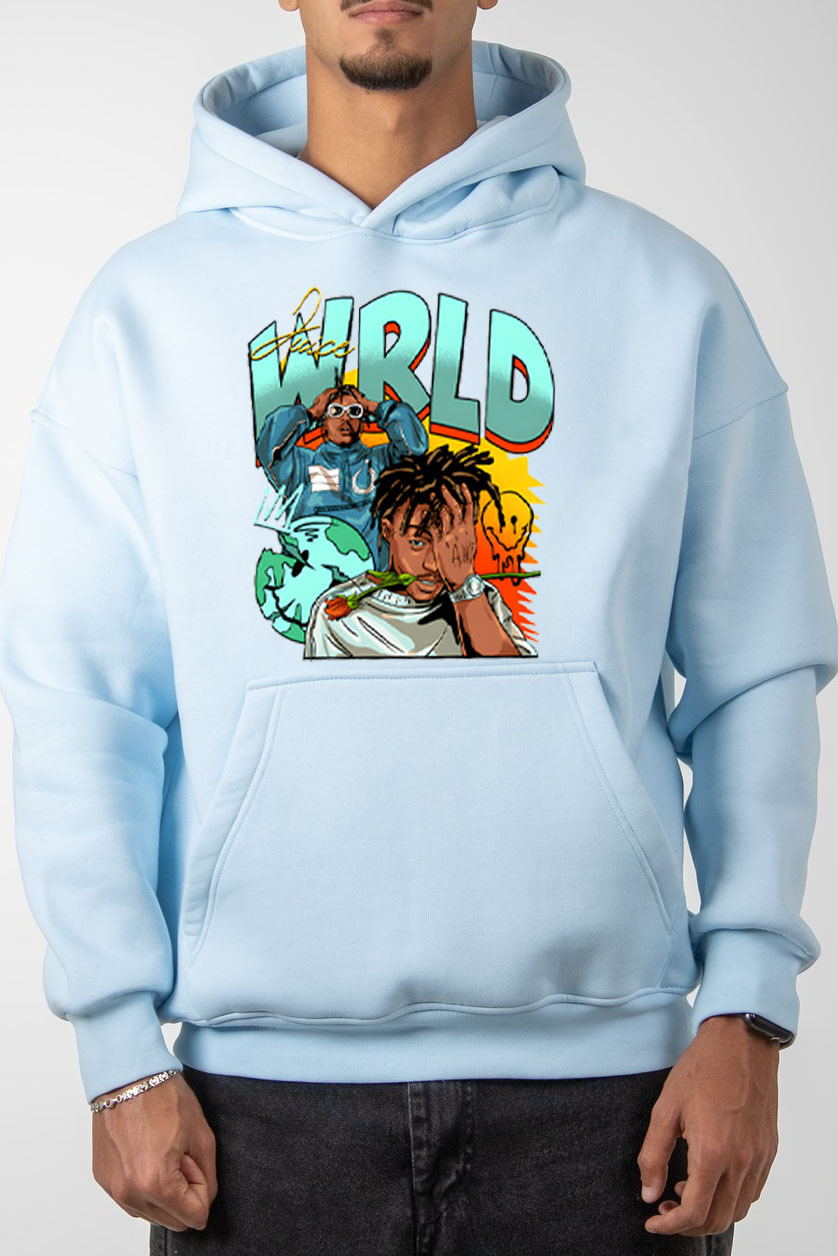 Juice World fans color block  Hoodie For Men