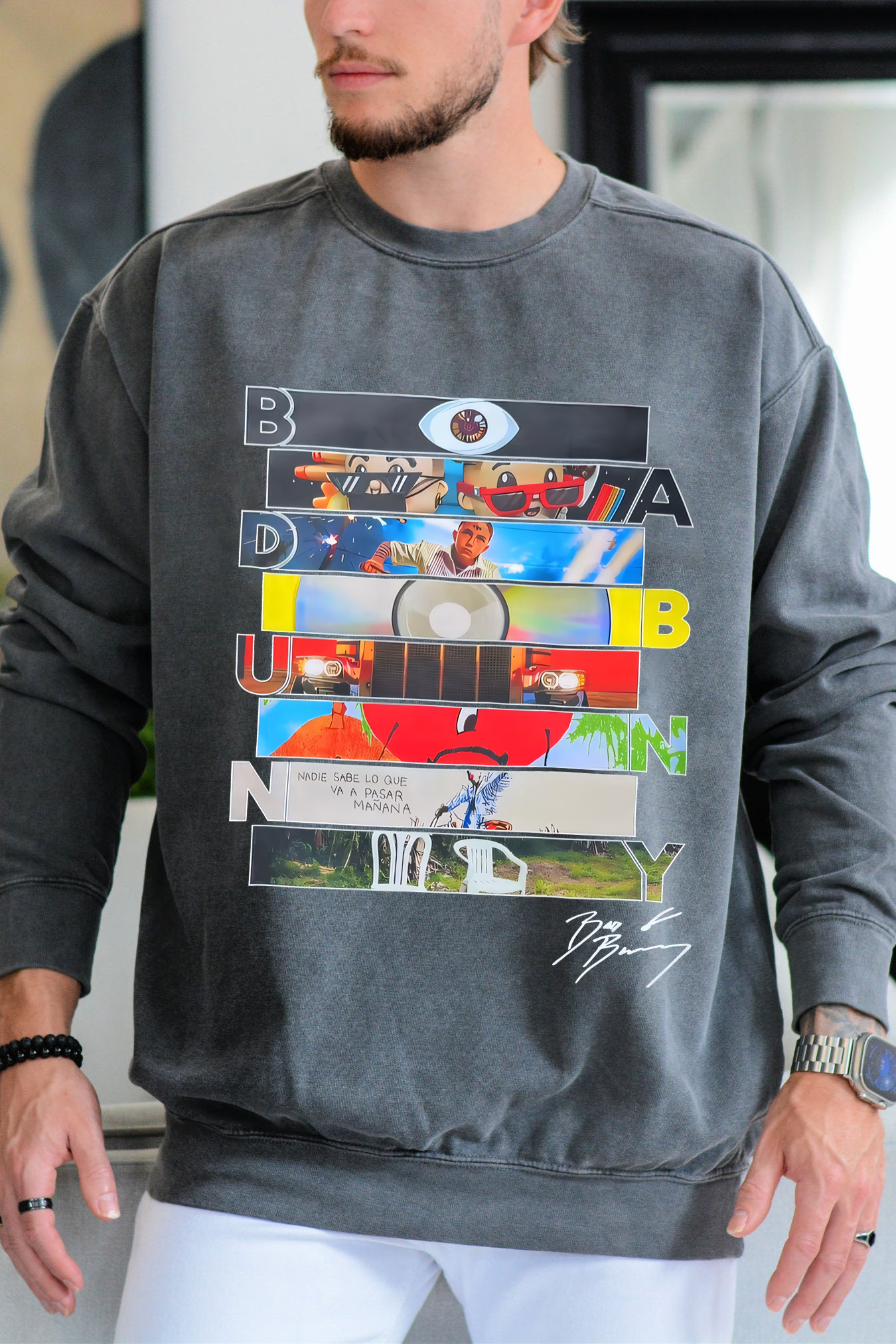 Bad Bunny Signature Sweatshirt For Men