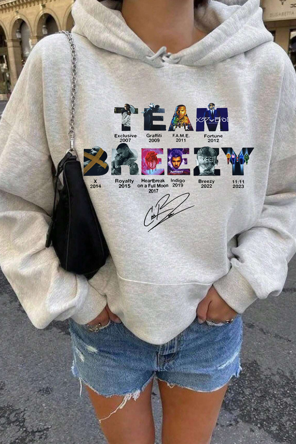 Team Breezy Chris Brown Album Hoodie For Women