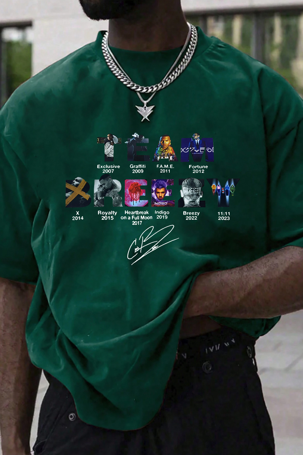 Team Breezy Chris Brown Album Tee For Men