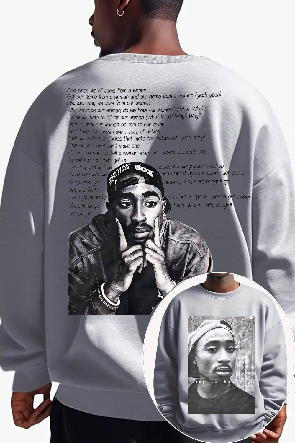 2pacquotes men sweatshirt