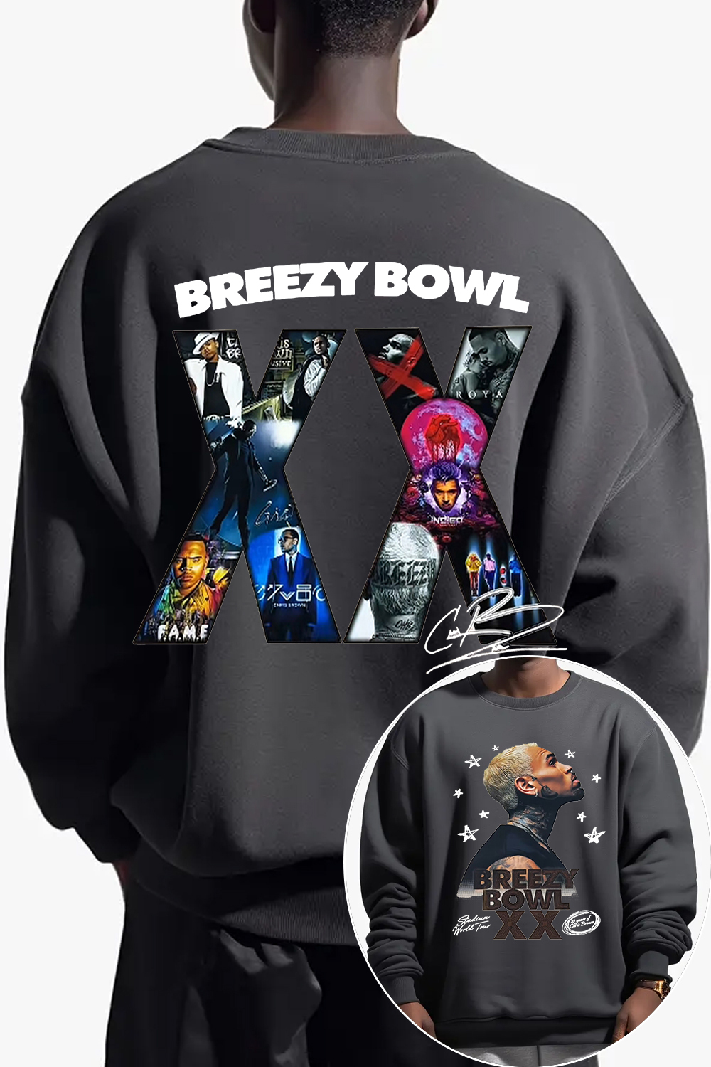 2 Sided CB Graphic Sweatshirt For men