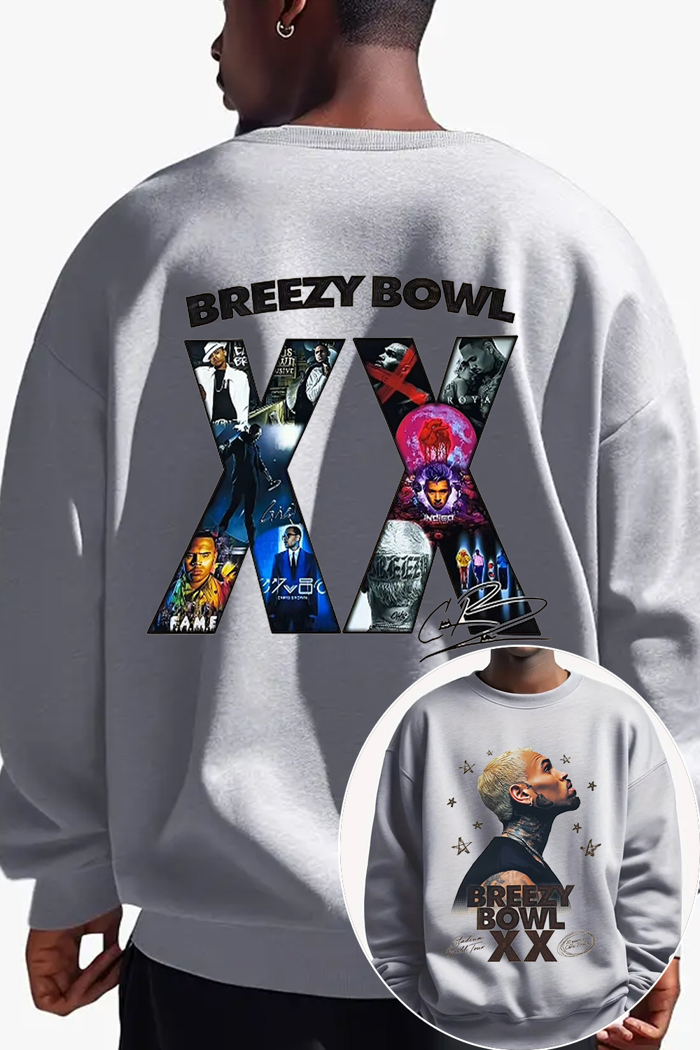 2 Sided CB Graphic Sweatshirt For men