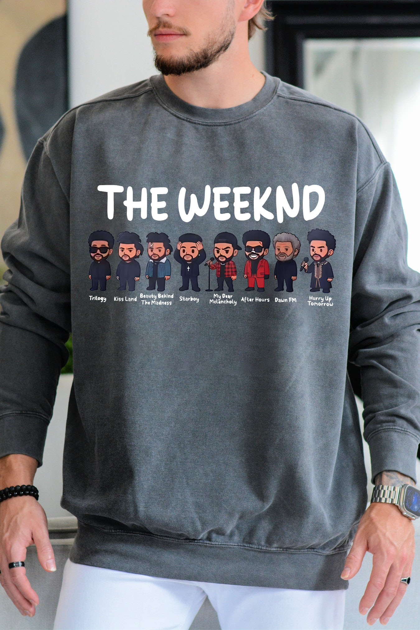 Rock The Weeknd men sweatshirt and shine brighter