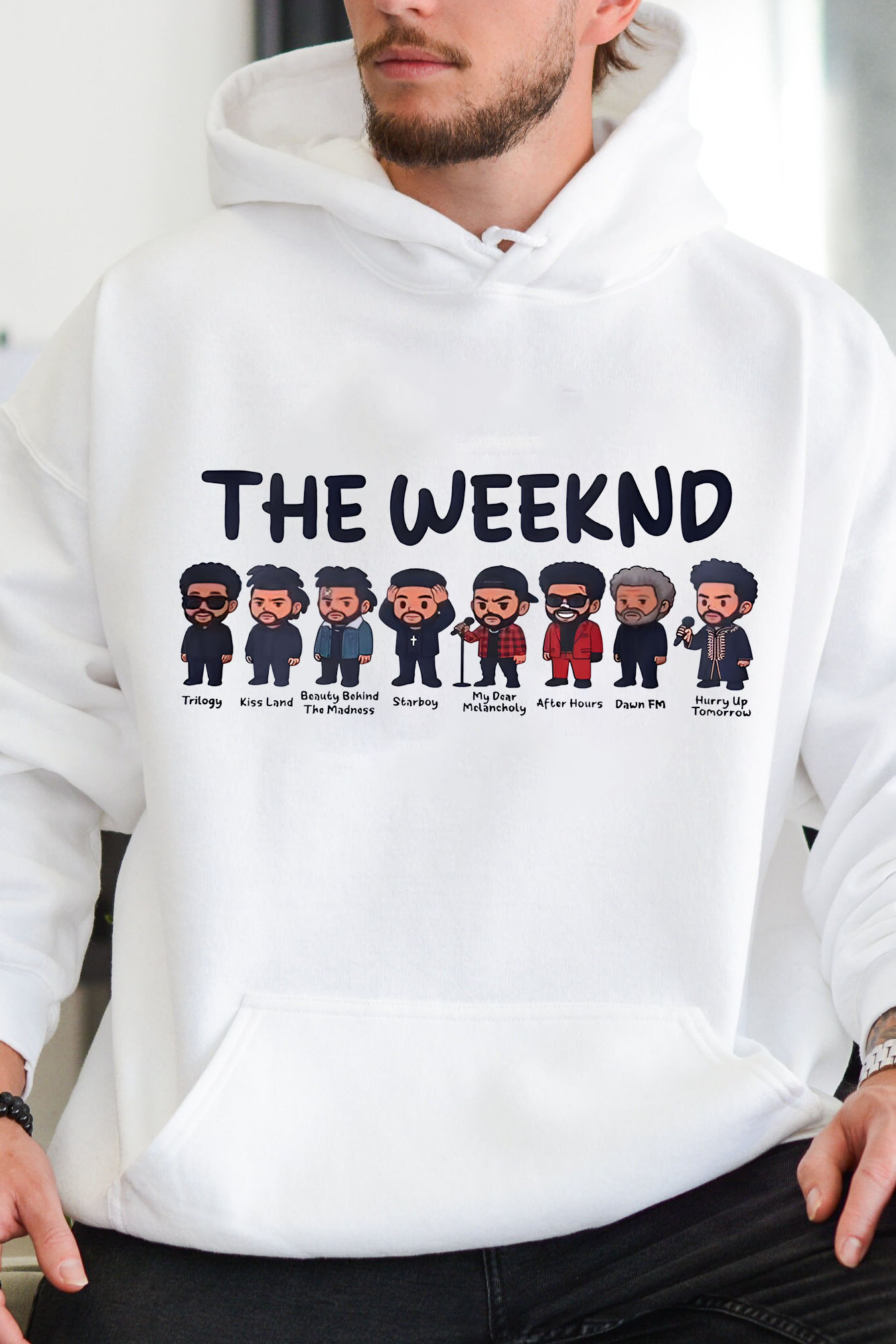 Rock The Weeknd men hoodie and shine brighter