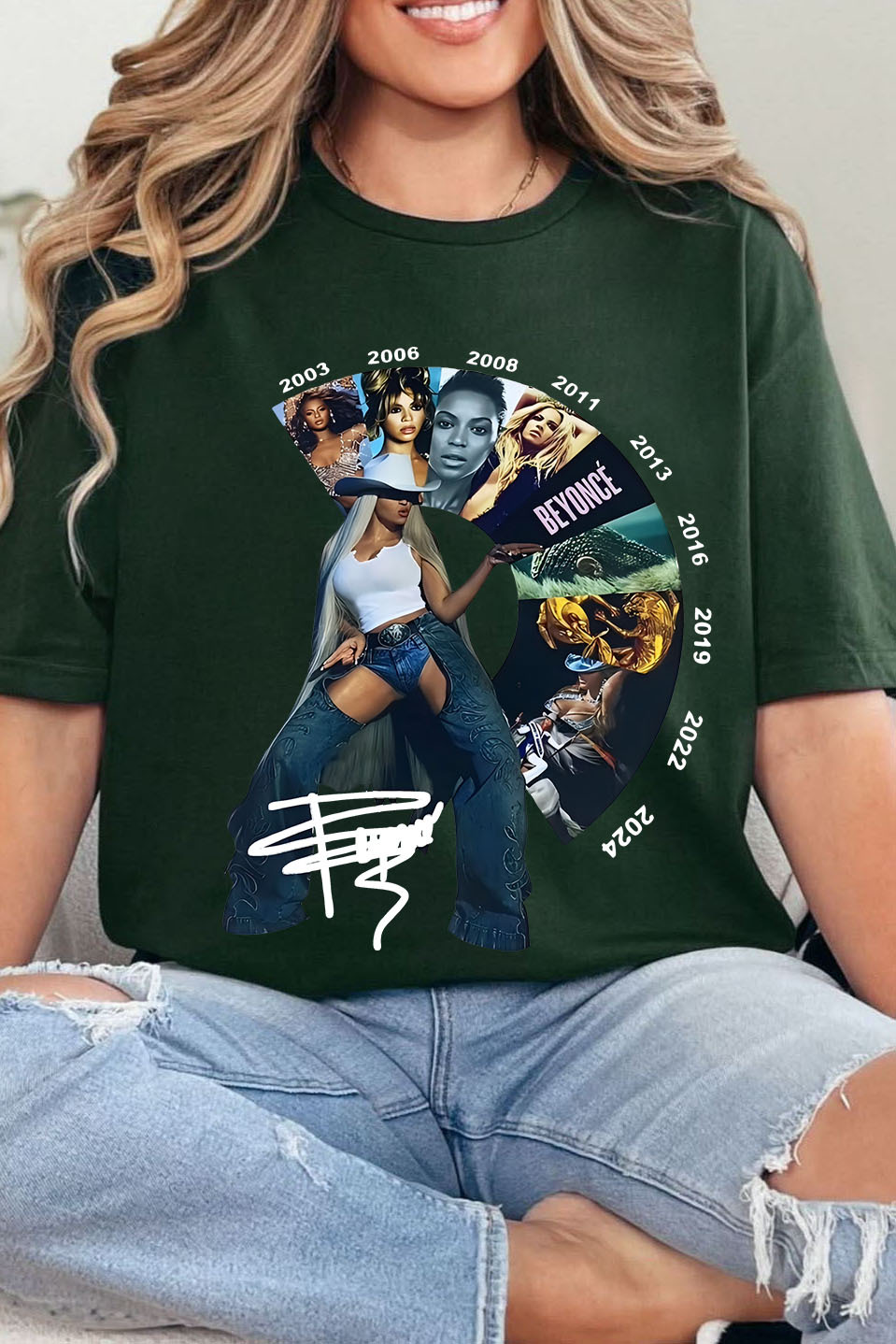 Beyoncé Carter Cowboy Tour Album Tee For Women