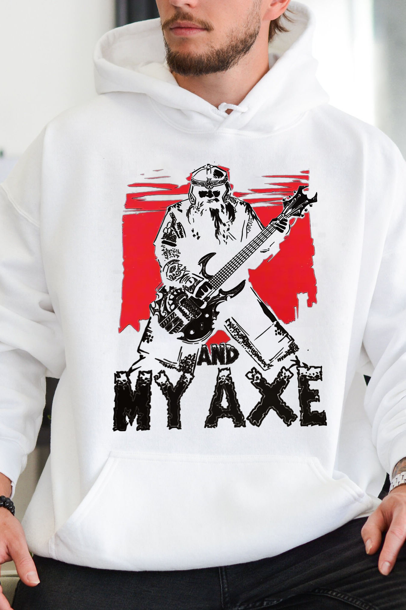 Gimli And My Axe Lord Of The Rings Vintage Men Hoodie