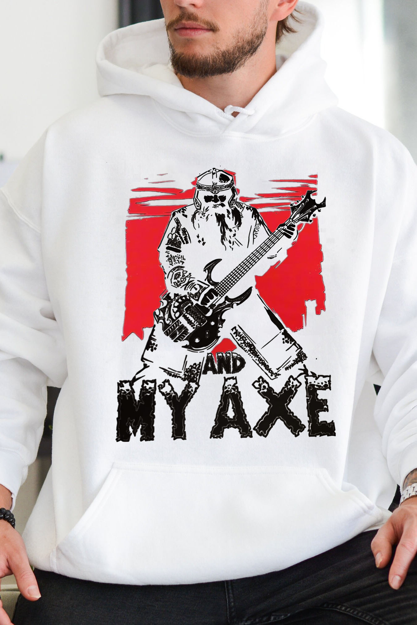 Gimli And My Axe Lord Of The Rings Vintage Men Hoodie
