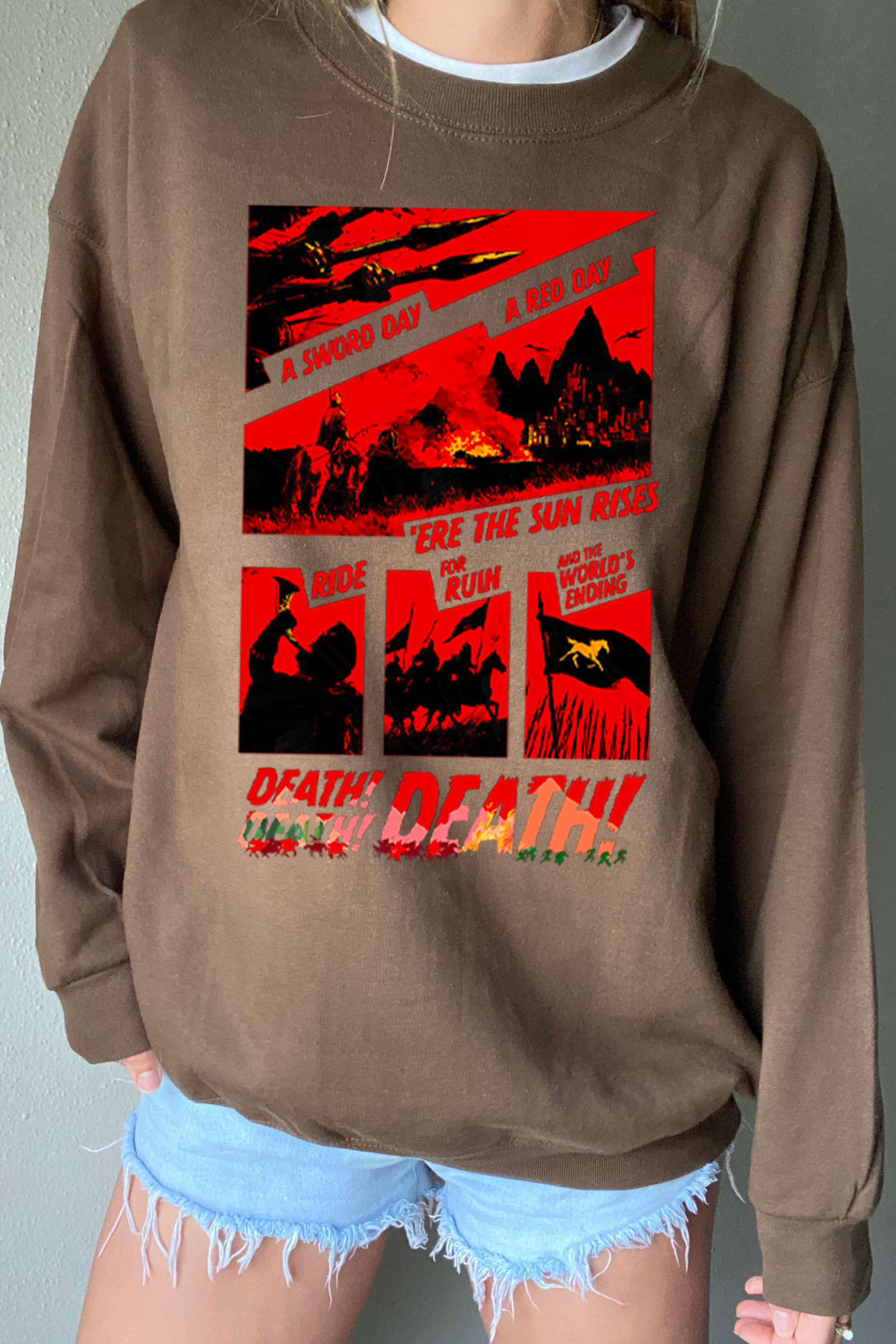 Lord of the Rings-Cycling Print Sweatshirt