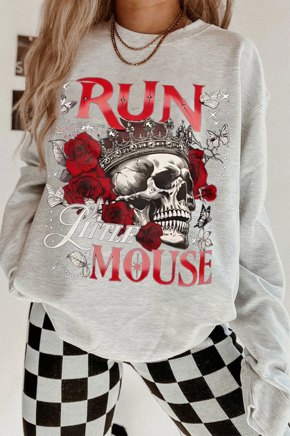 spicybooktok skull ladies sweatshirt