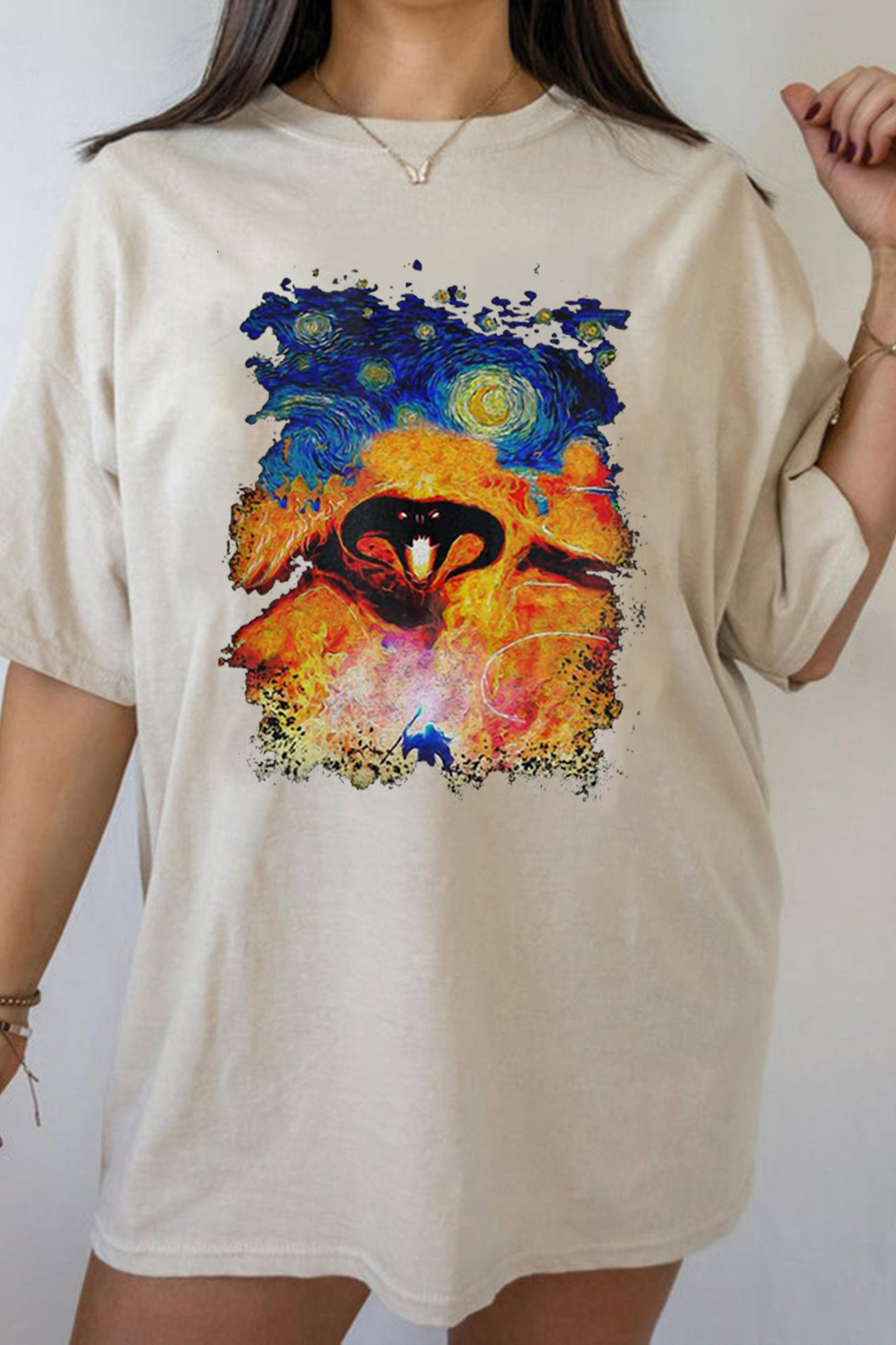 Balrog Starry Night LOTR Vintage Shirt