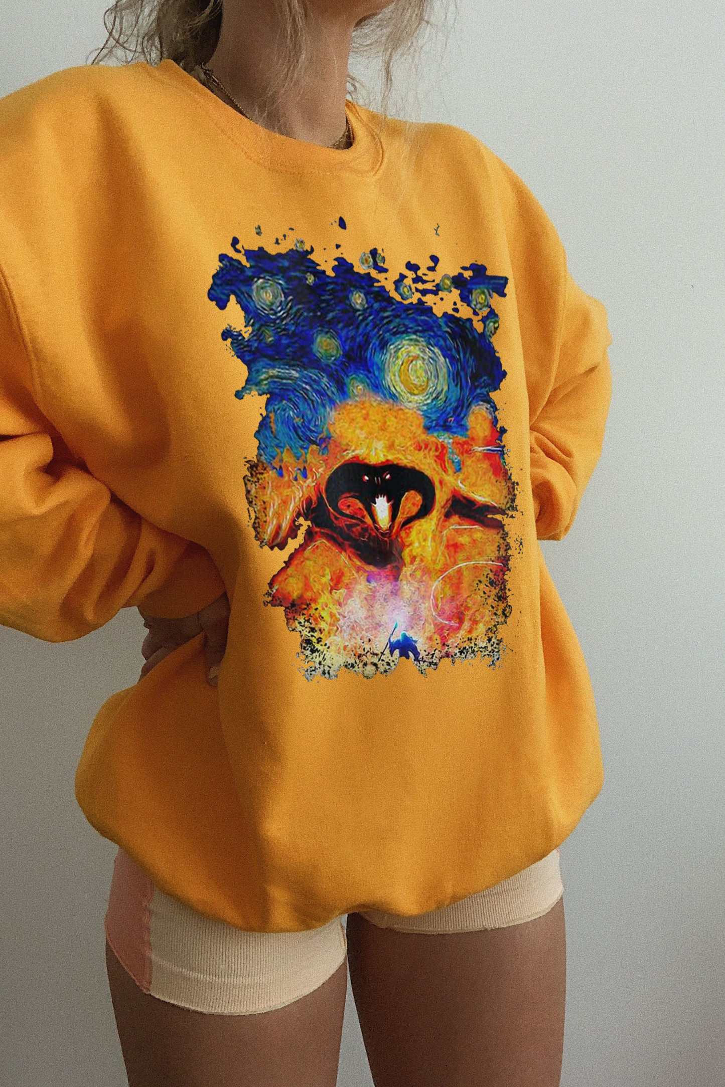 Balrog Starry Night LOTR Vintage Sweatshirt