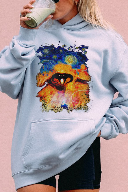 Balrog Starry Night LOTR Vintage Hoodie