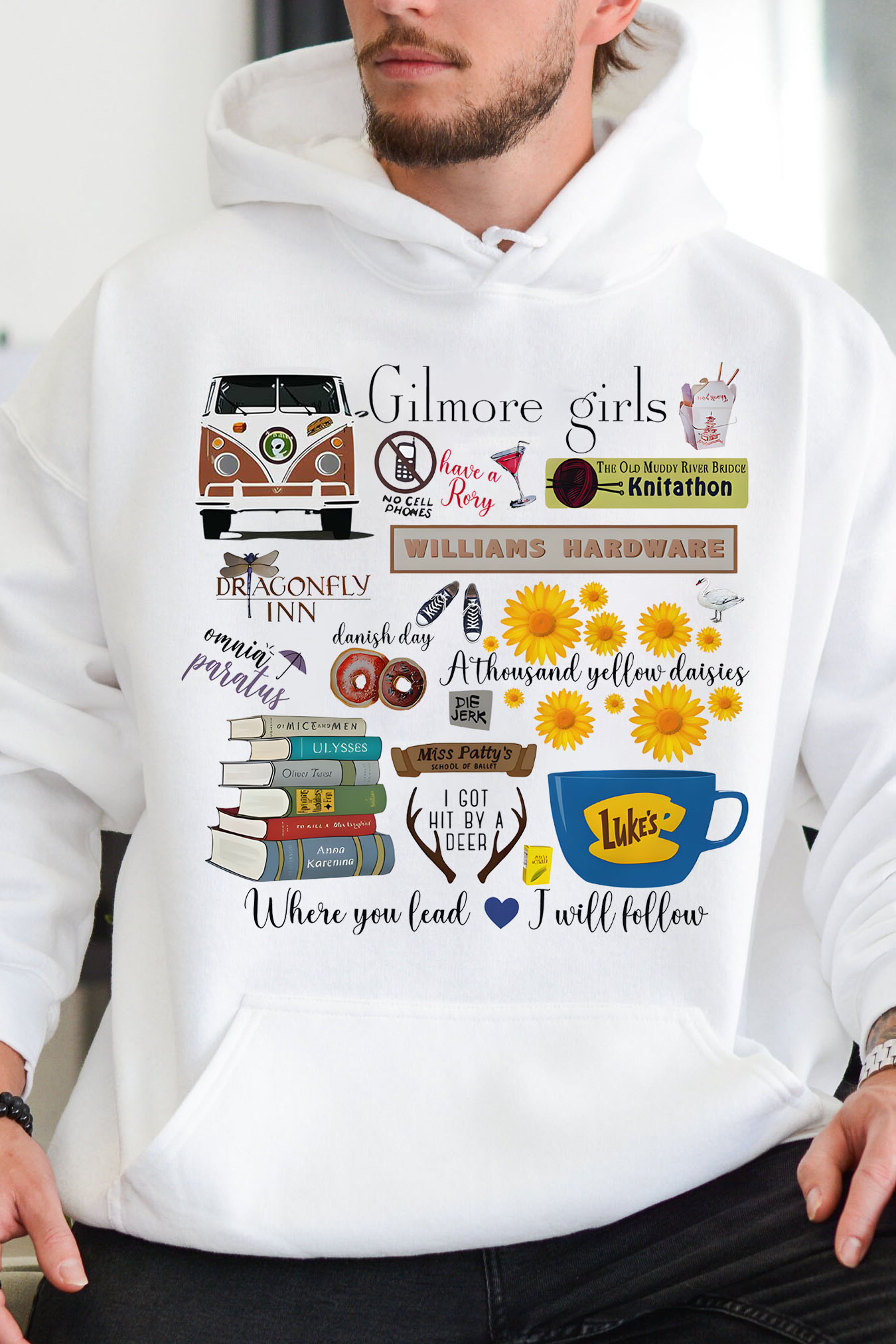 Vintage Stars Hollow Men Hoodie, Gilmore Girls