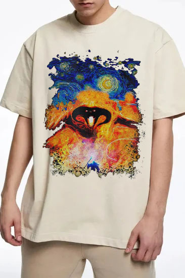 Balrog Starry Night LOTR Vintage  Men T Shirt