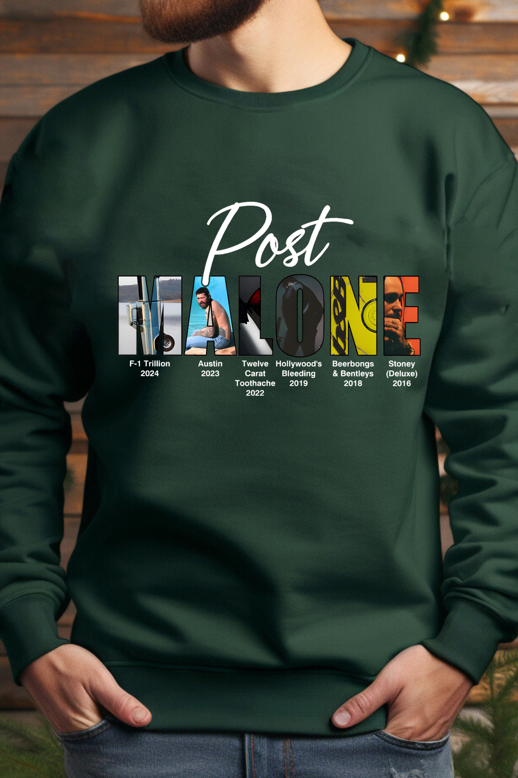 Retro post malone shirt vintage 90s style sweatshirt-Men