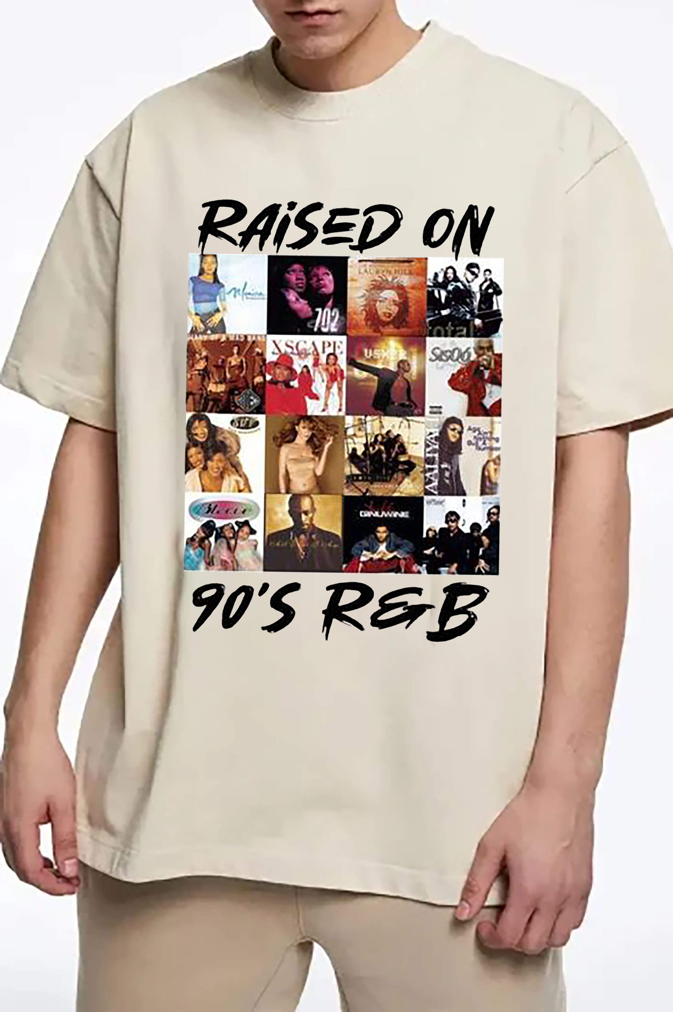 Raised On 90s R&B Album Music Artists-1 T-shirt