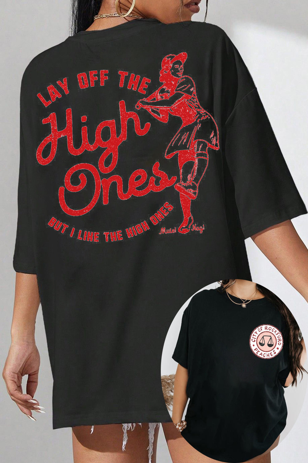 Lay Off The High Ones red variant League of Their Own fan Shirt