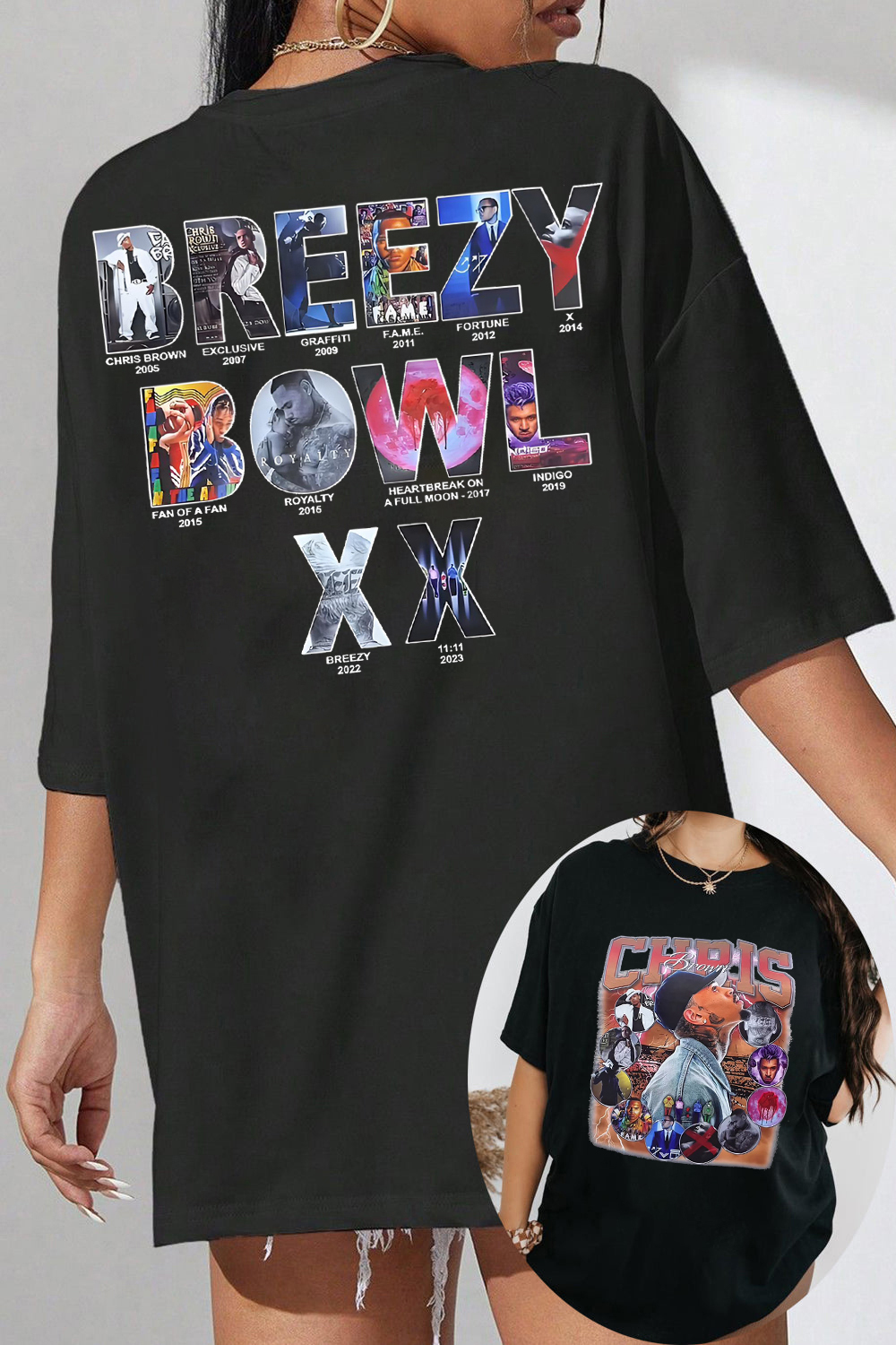 cb 2-side printed Tee For Women