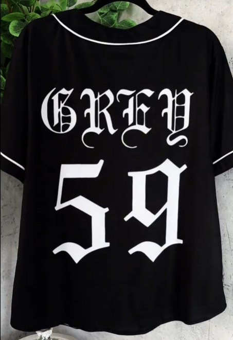 G59 colorblock print baseball short sleeve top