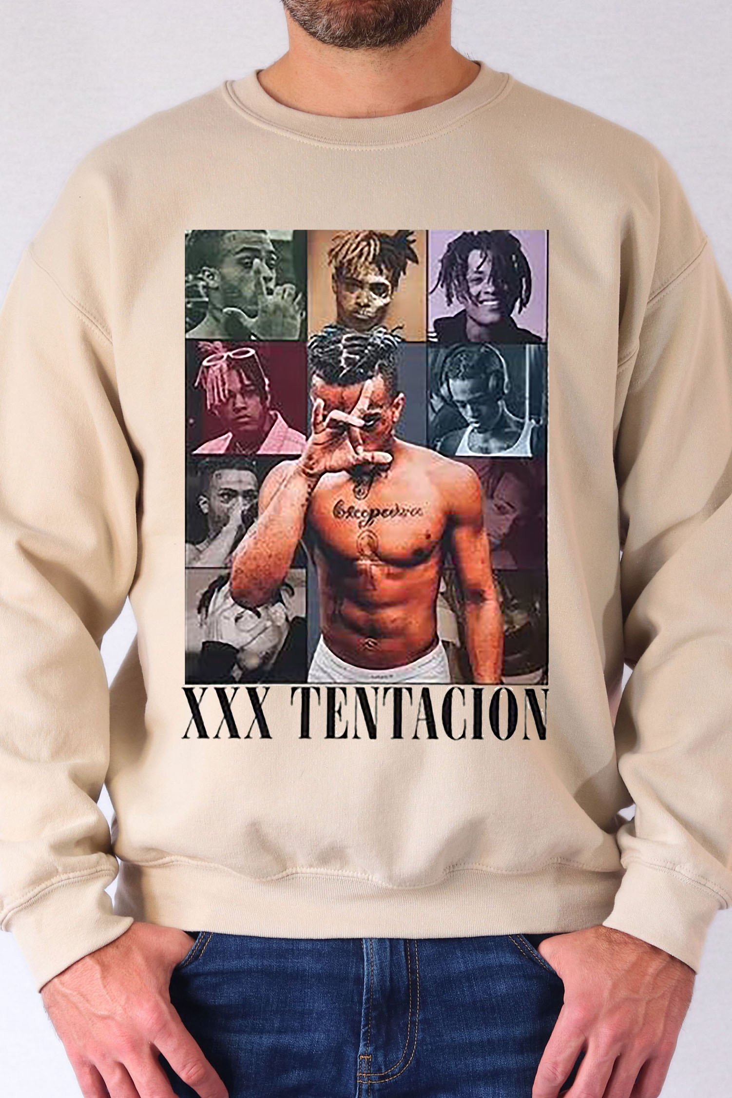 XXXTentacion Eras Inspired Vintage Rap A4  sweatshirt