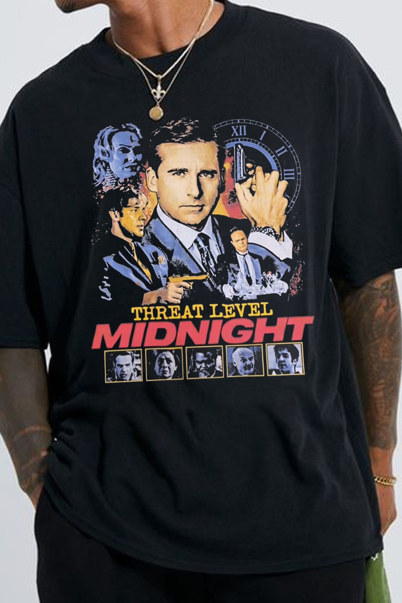 The Office Threat Level Midnight Retro Vintage Shirt For men