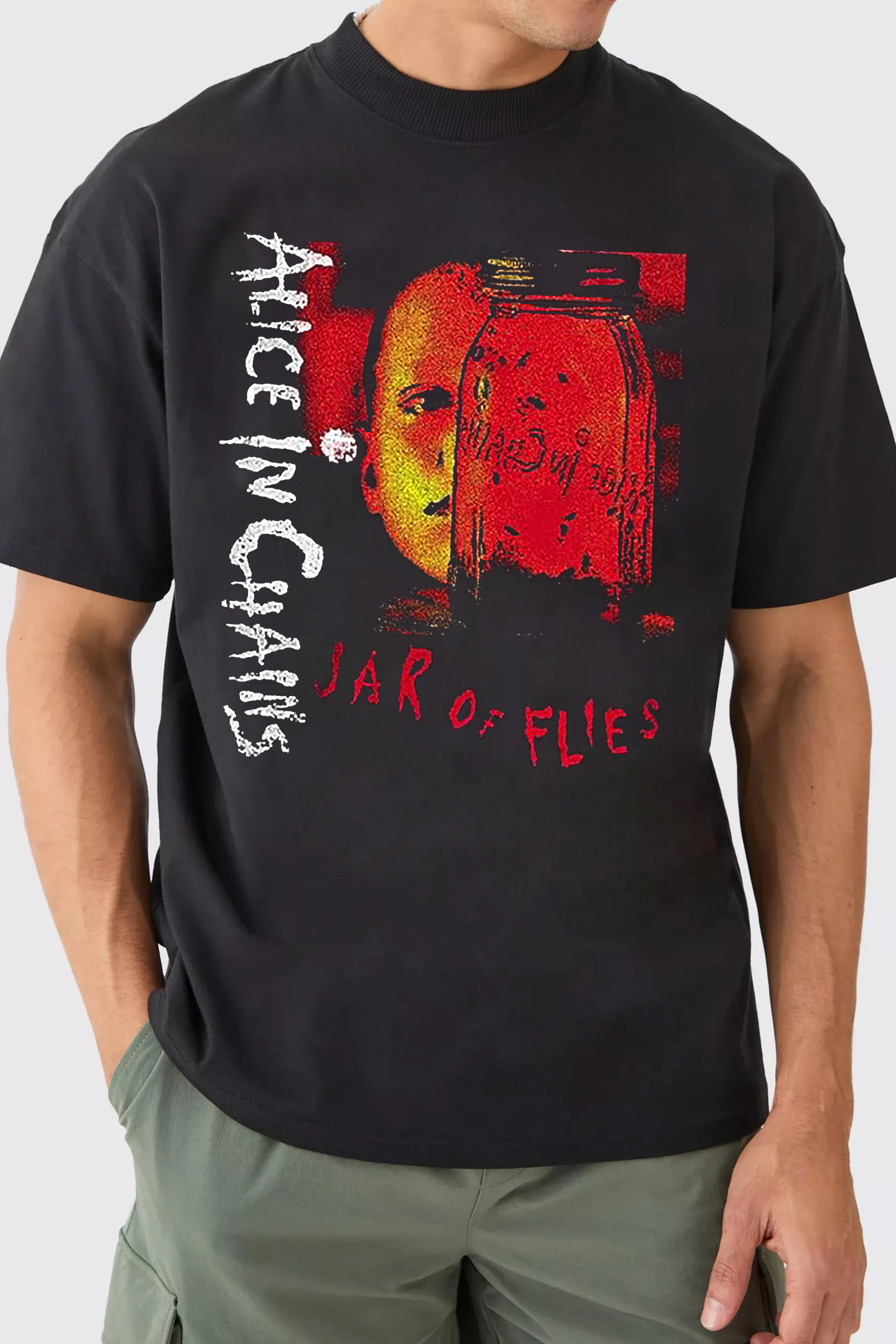 Alice in Chains T-Shirt Jar of Flies Album Art Alt Rock Metal Adult Tee For Men