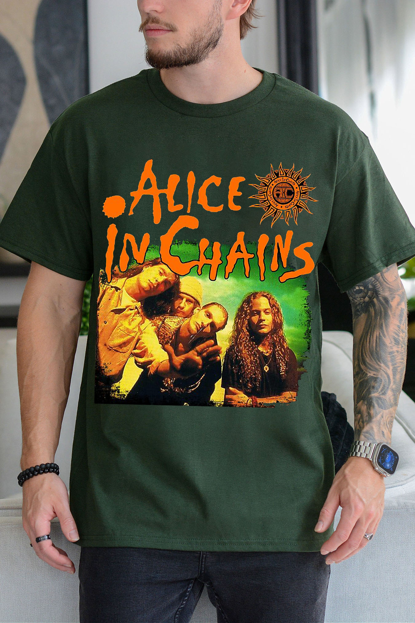 Alice in Chains do beavis and butthead Tee For Men