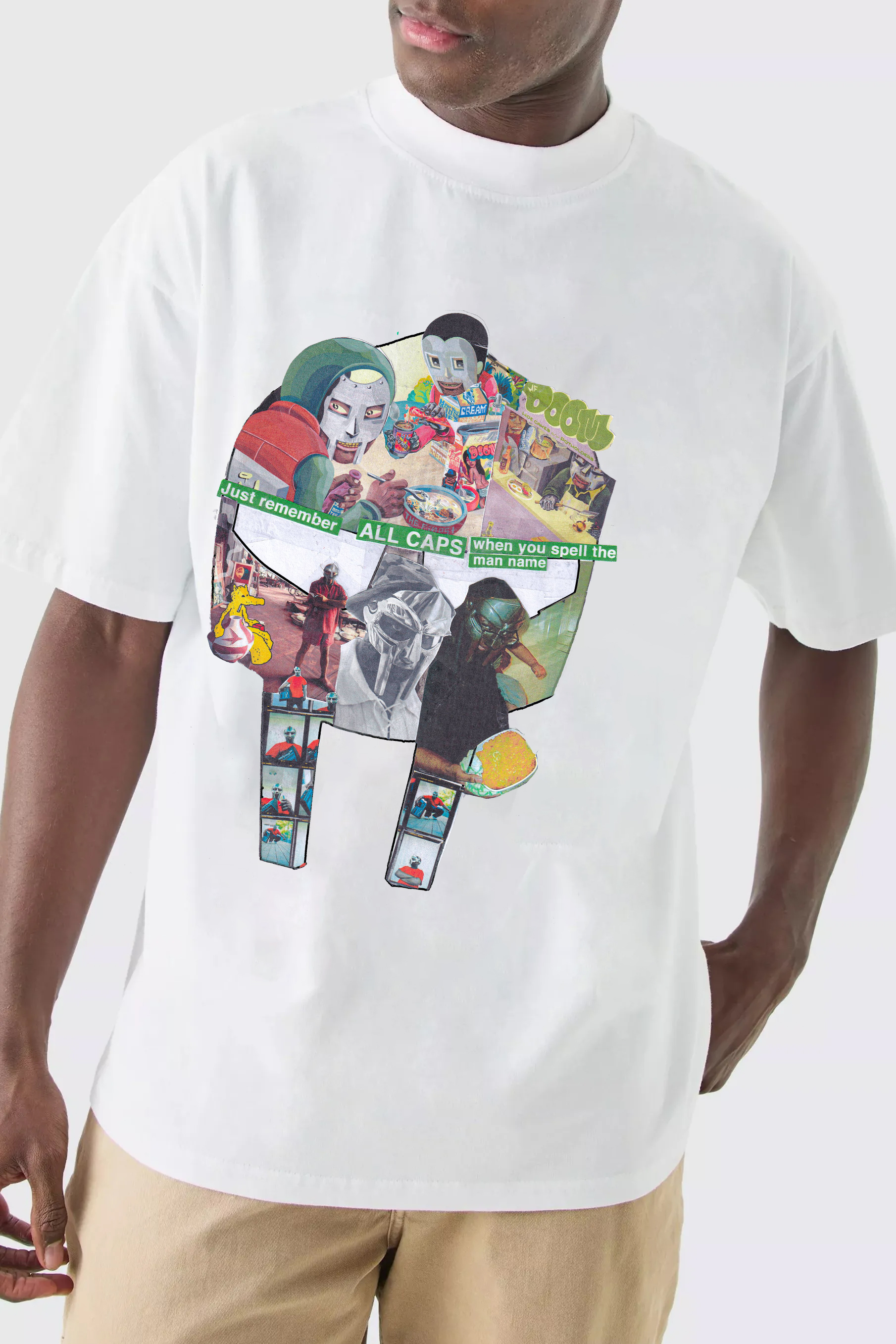 MF DOOM Collage Mask Print– Men Shirt
