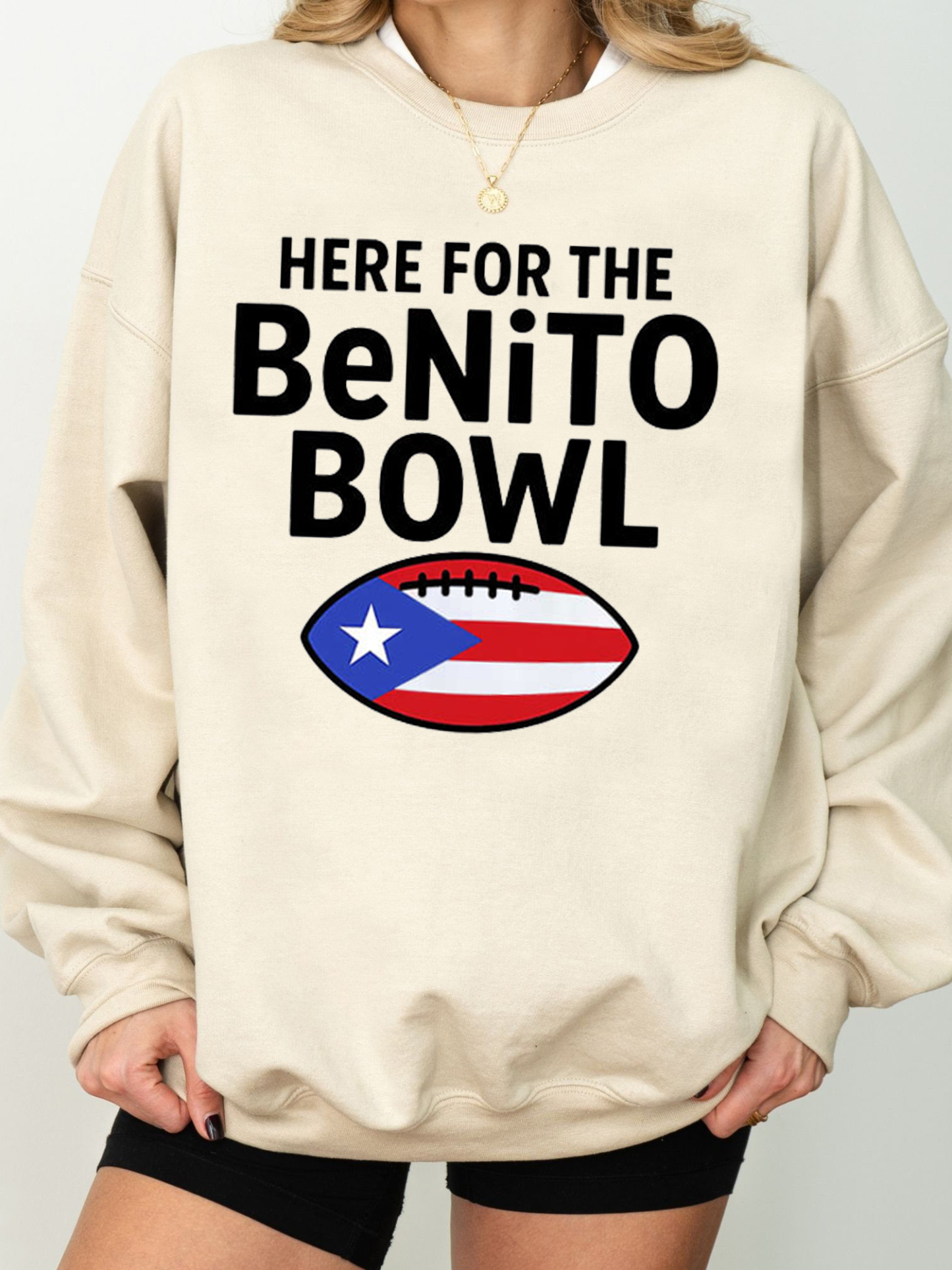 Benito Bowl Bad Bunny Puerto Rico Super Bowl Football Sweatshirt