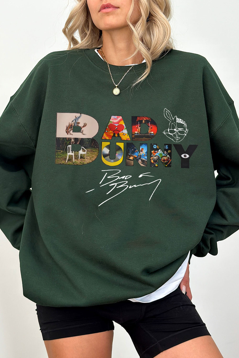Bad Bunny Album Cover Design Women Sweatshirt