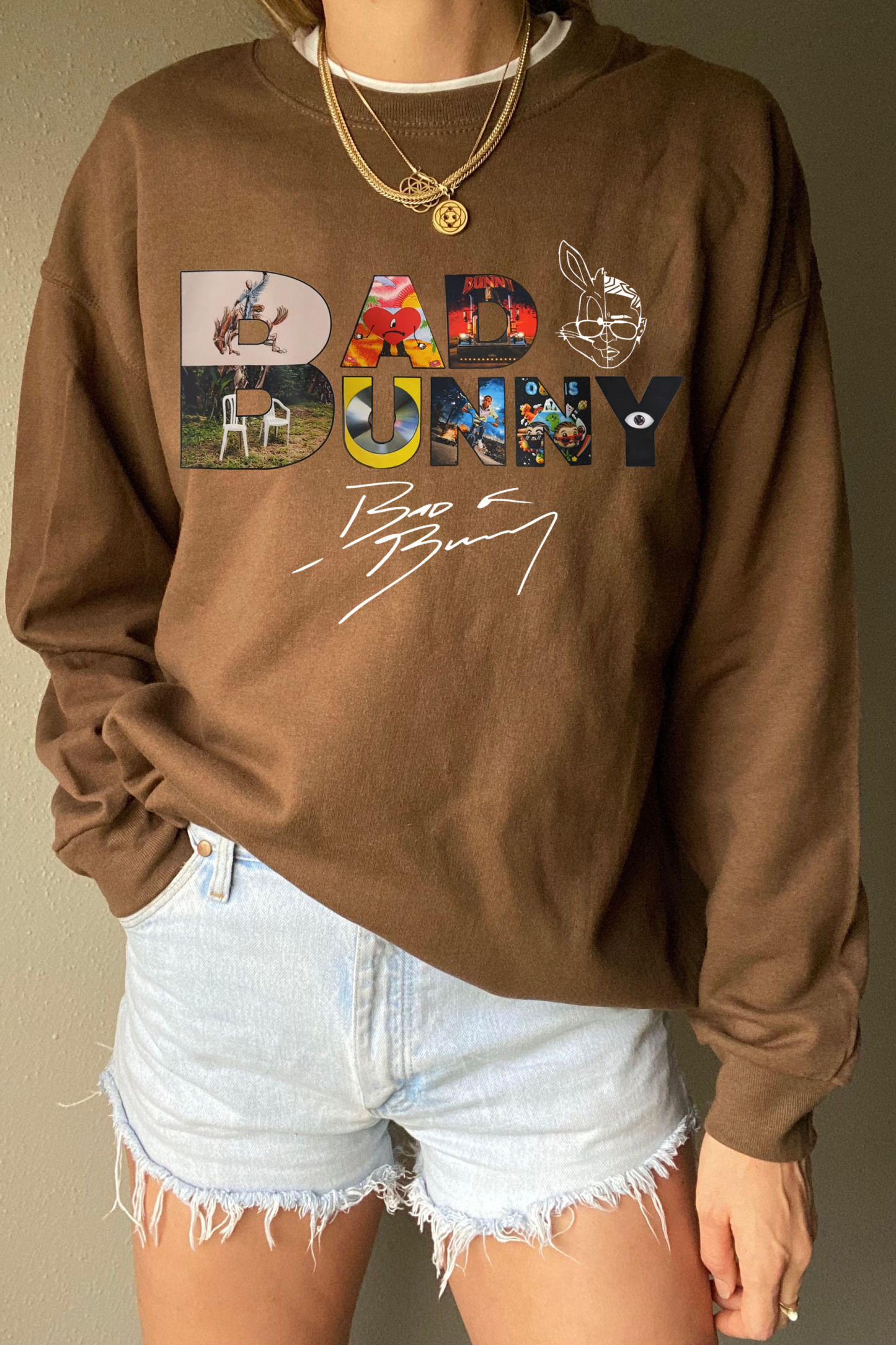 Bad Bunny Album Cover Design Women Sweatshirt