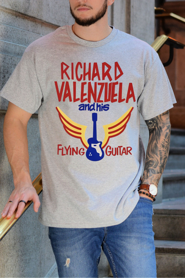 La bamba Movie Bob Richard Valenzuela and His Flying Guitar Tee For Men