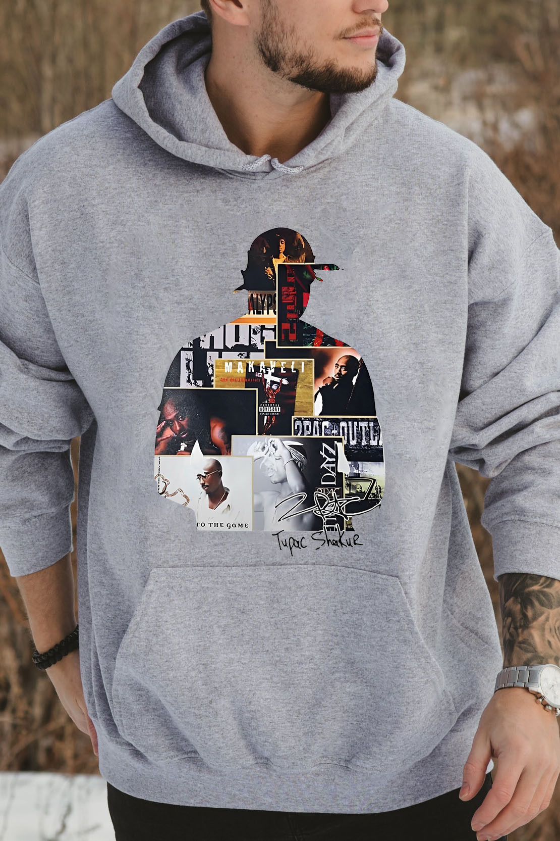 tupacisgoat men hoodie