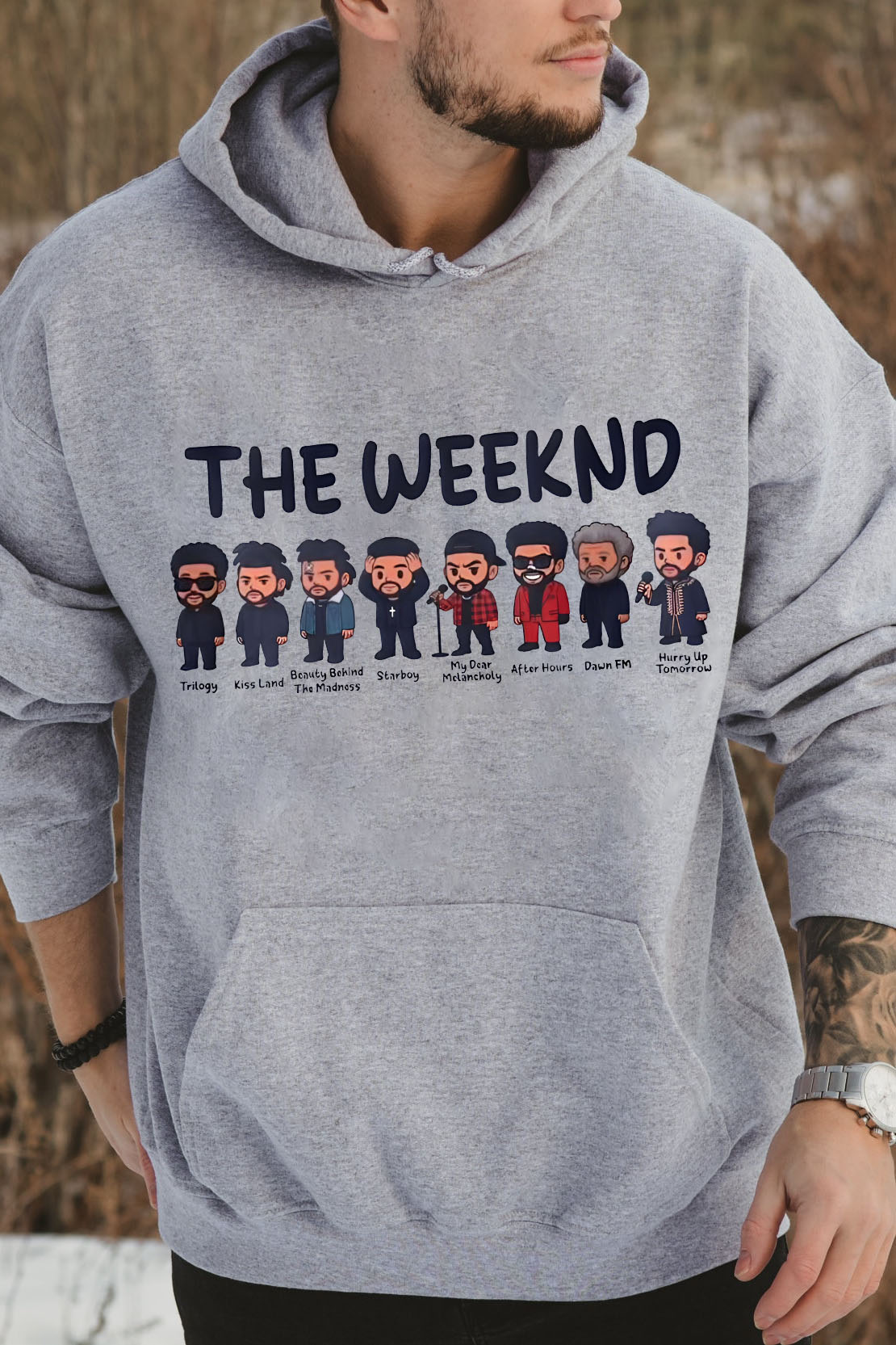Rock The Weeknd men hoodie and shine brighter
