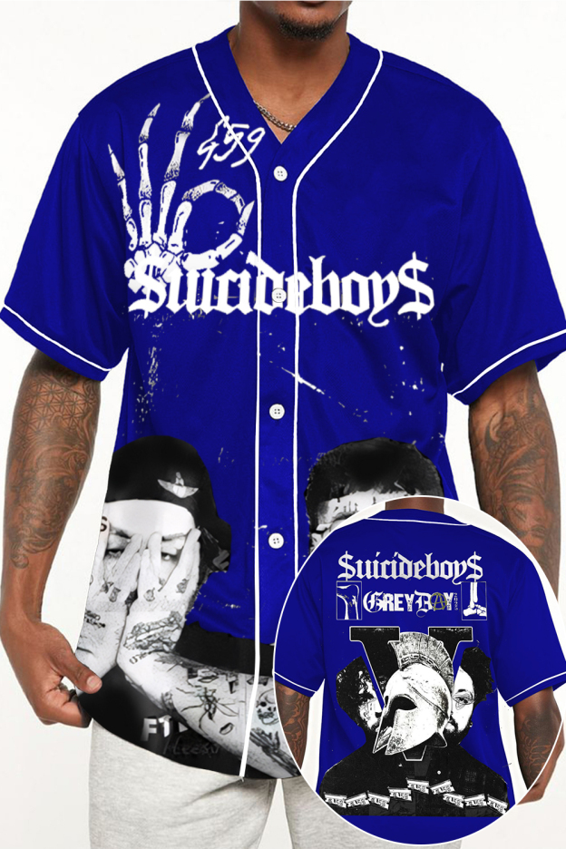 G59 colorblock print baseball short sleeve top