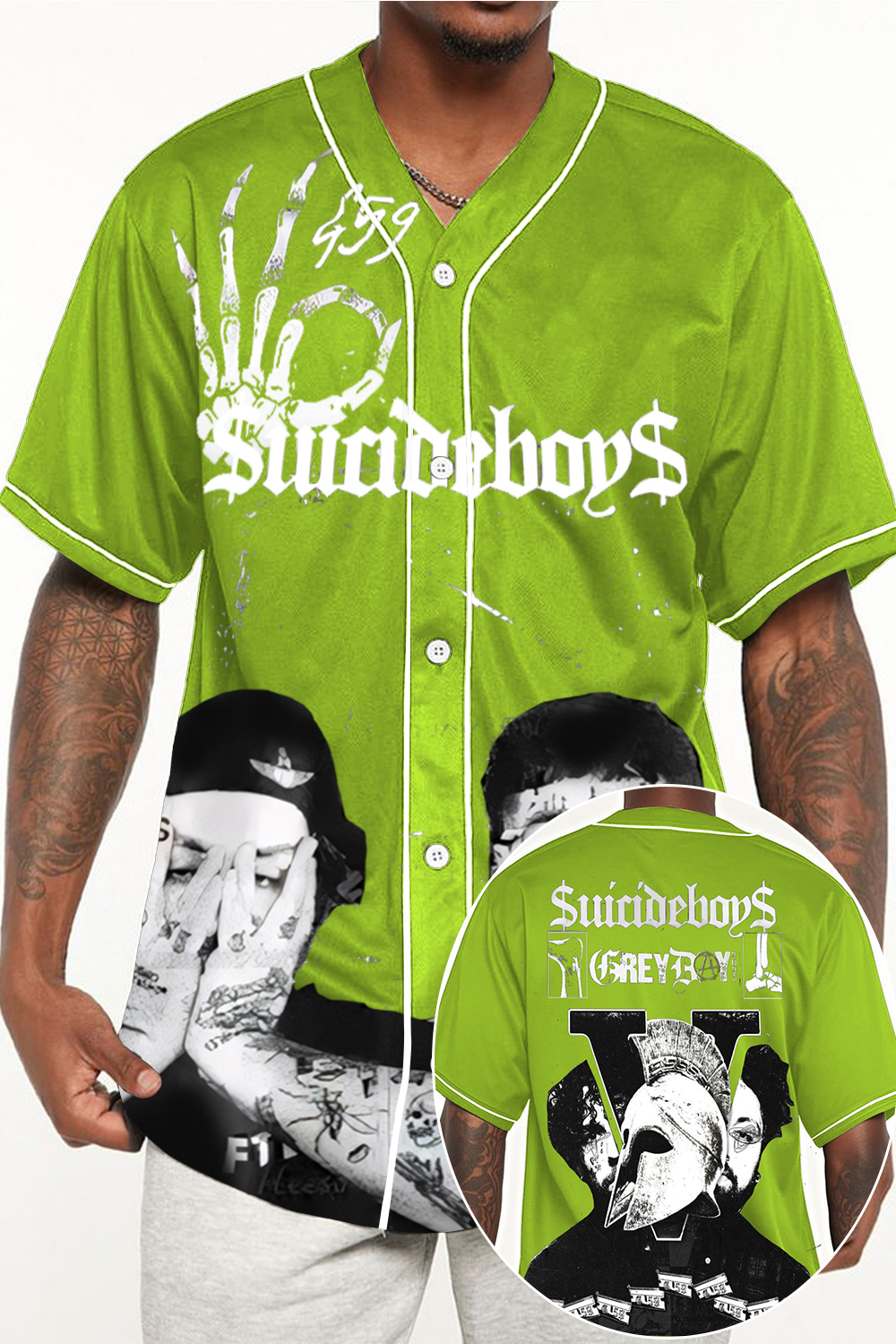 G59 colorblock print baseball short sleeve top