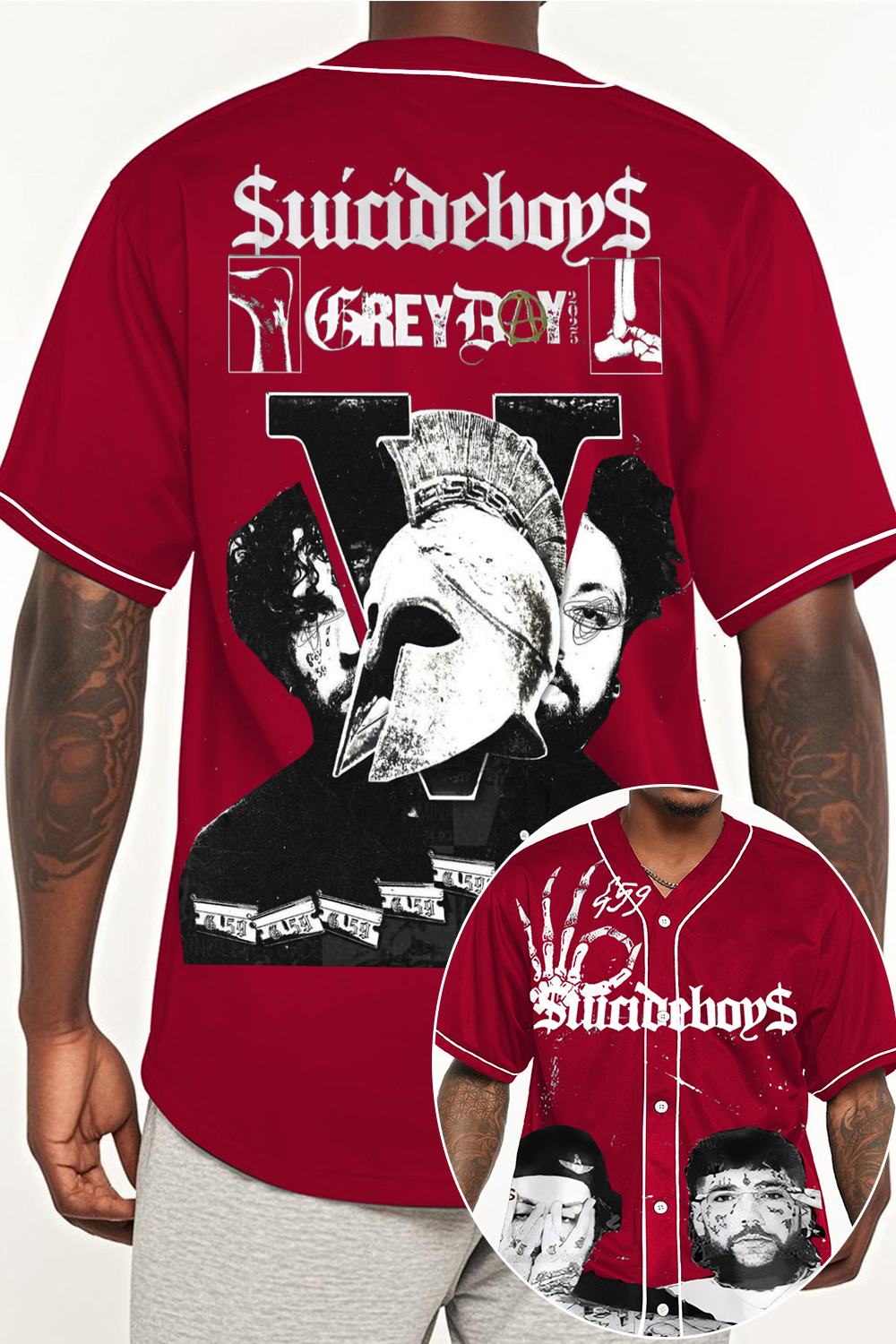 G59 colorblock print baseball short sleeve top