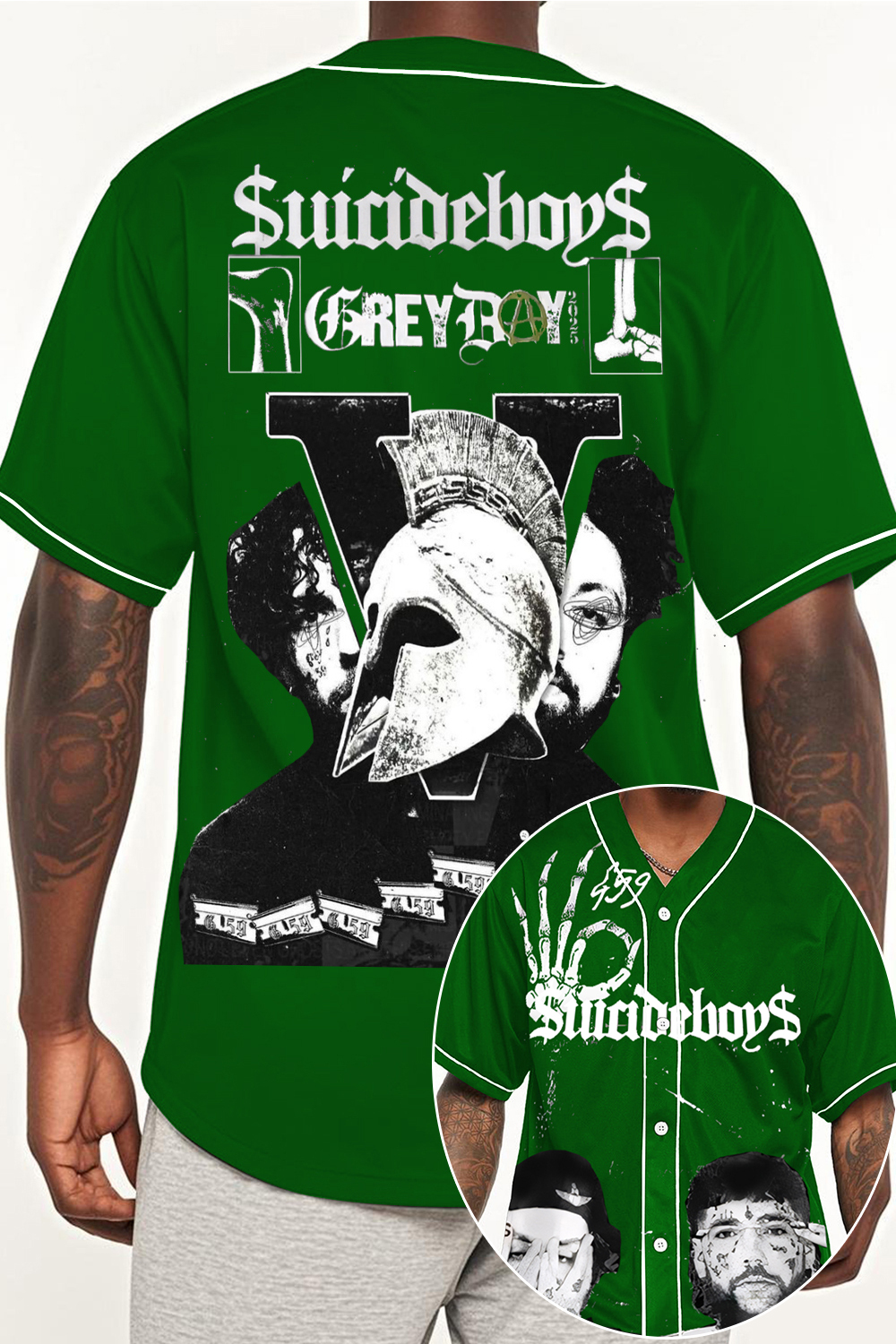 G59 colorblock print baseball short sleeve top