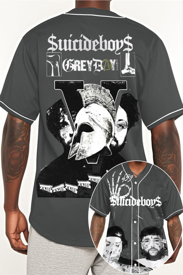 G59 colorblock print baseball short sleeve top