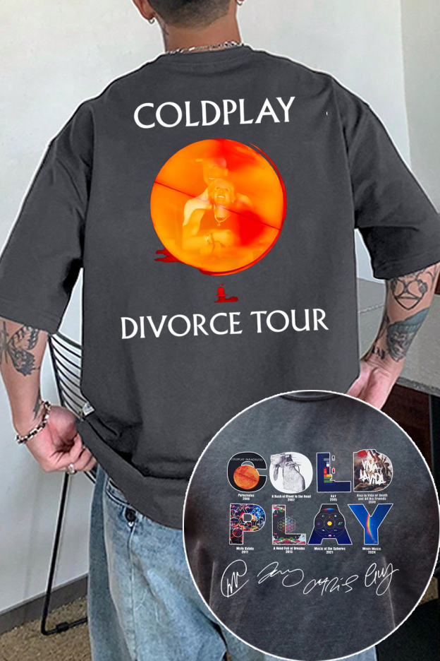 Coldplay 2-side print men tee
