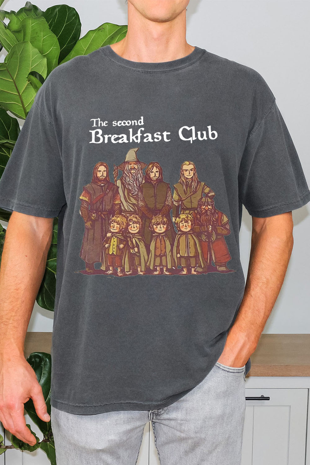 Lord of the Rings cartoon casual men's printed short-sleeved loose T-shirt