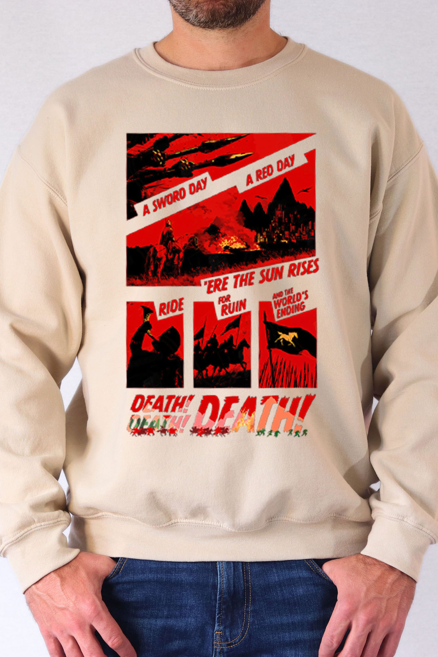 Lord of the Rings-Cycling Print Men's Sweatshirt