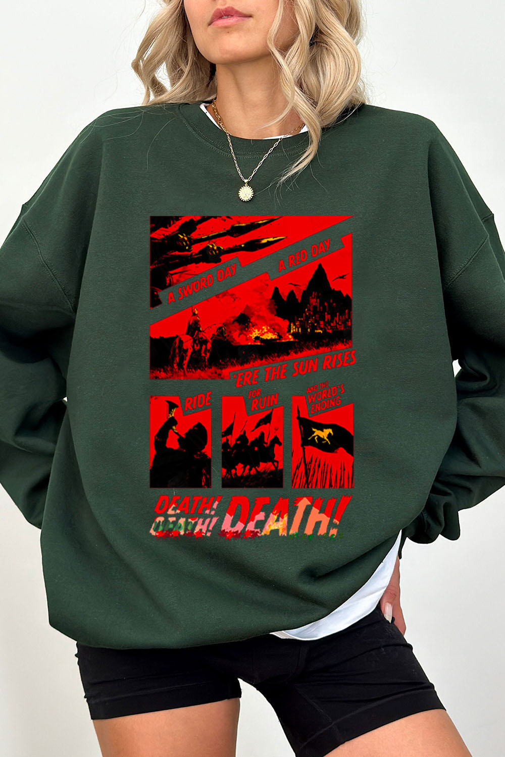 Lord of the Rings-Cycling Print Sweatshirt
