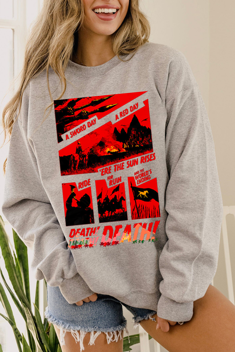 Lord of the Rings-Cycling Print Sweatshirt