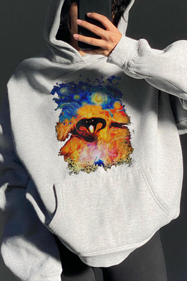 Balrog Starry Night LOTR Vintage Hoodie